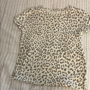 Lucky Brand Leopard Print Short Sleeve Tee